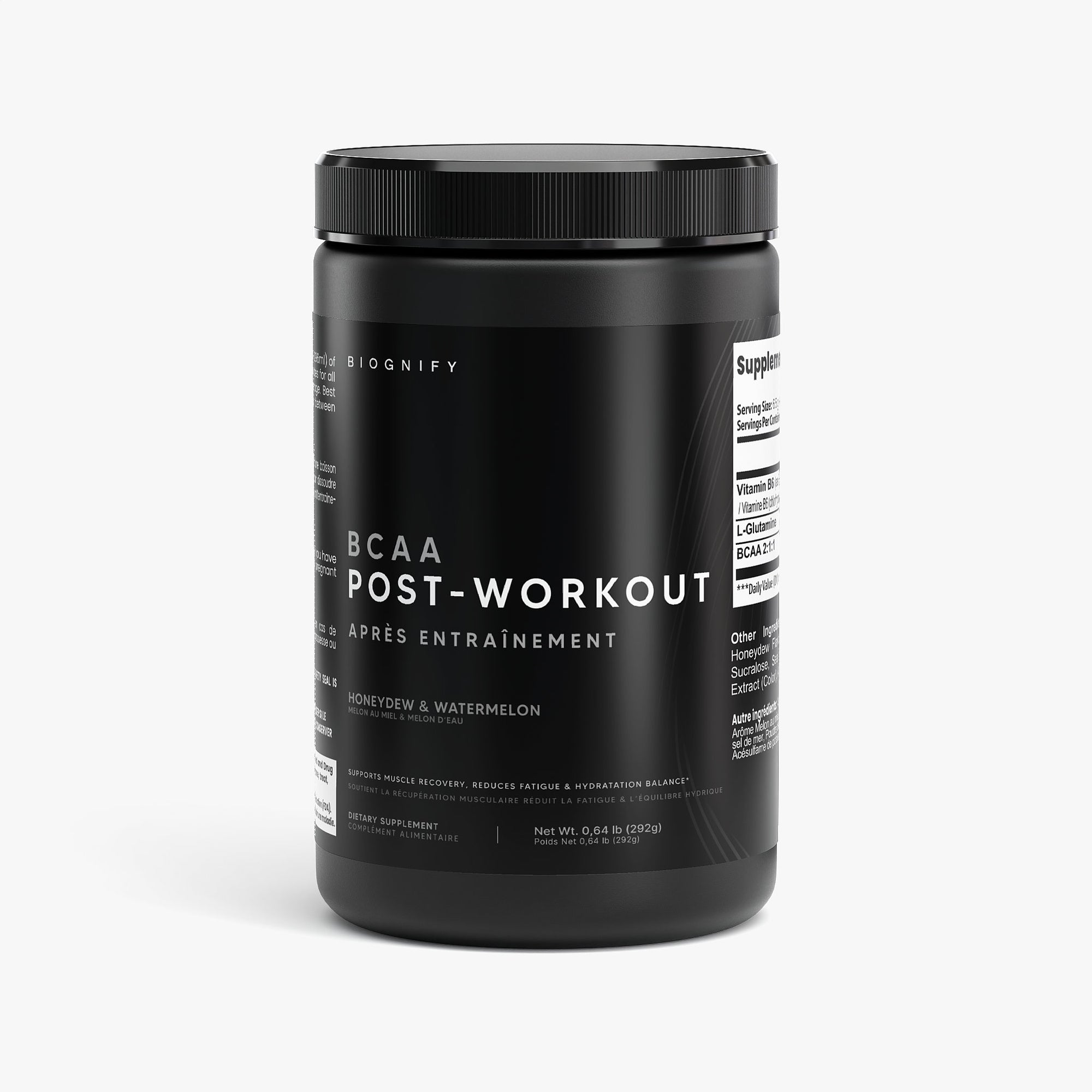 Poudre BCAA post-entraînement (Melon miel/Pastèque)