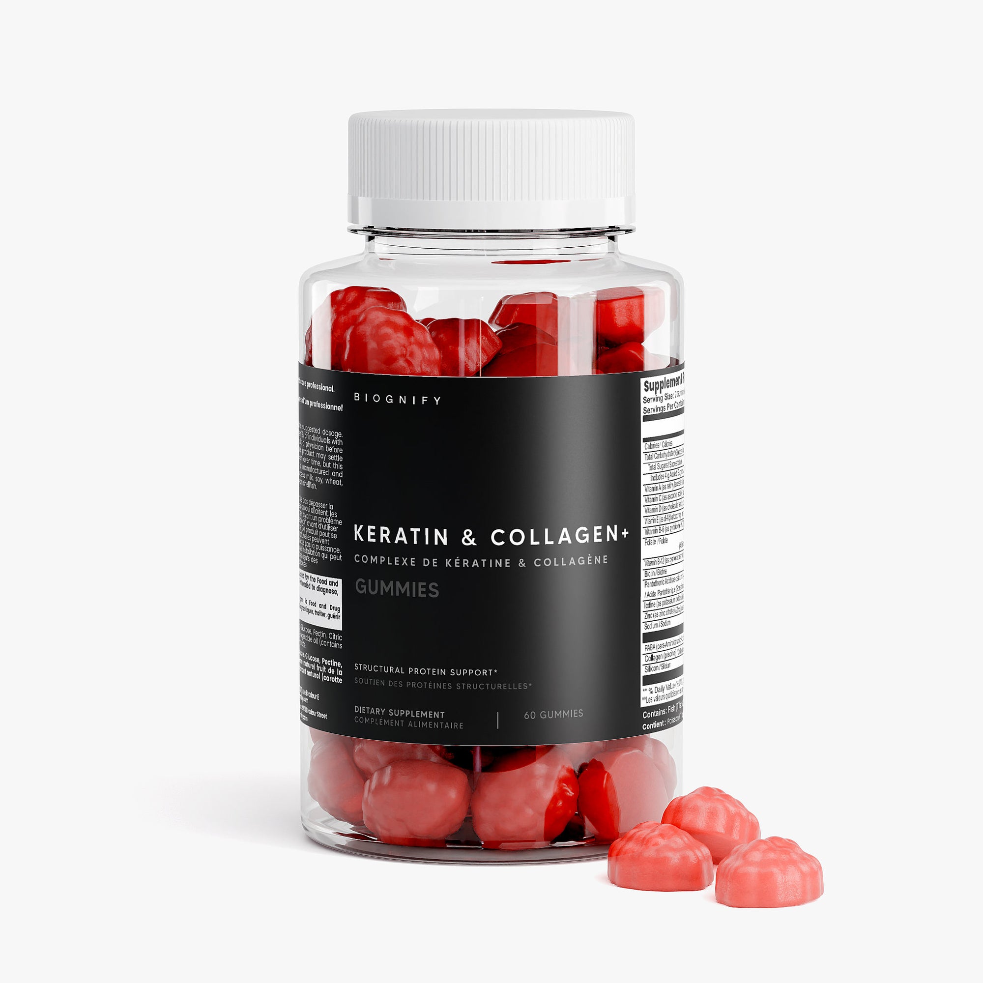 Gummies pour cheveux, peau et ongles