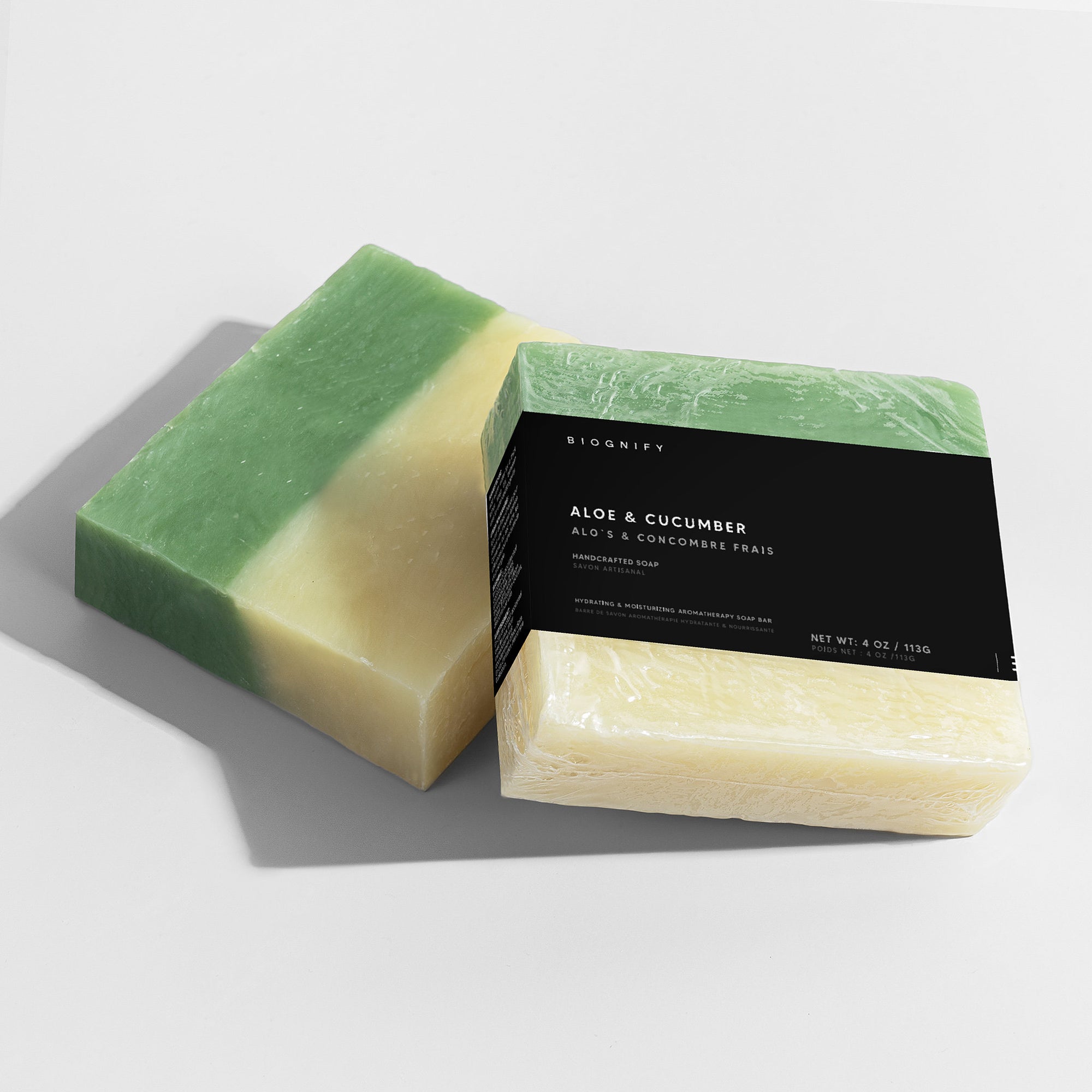 Savon à l'aloe vera et au concombre frais