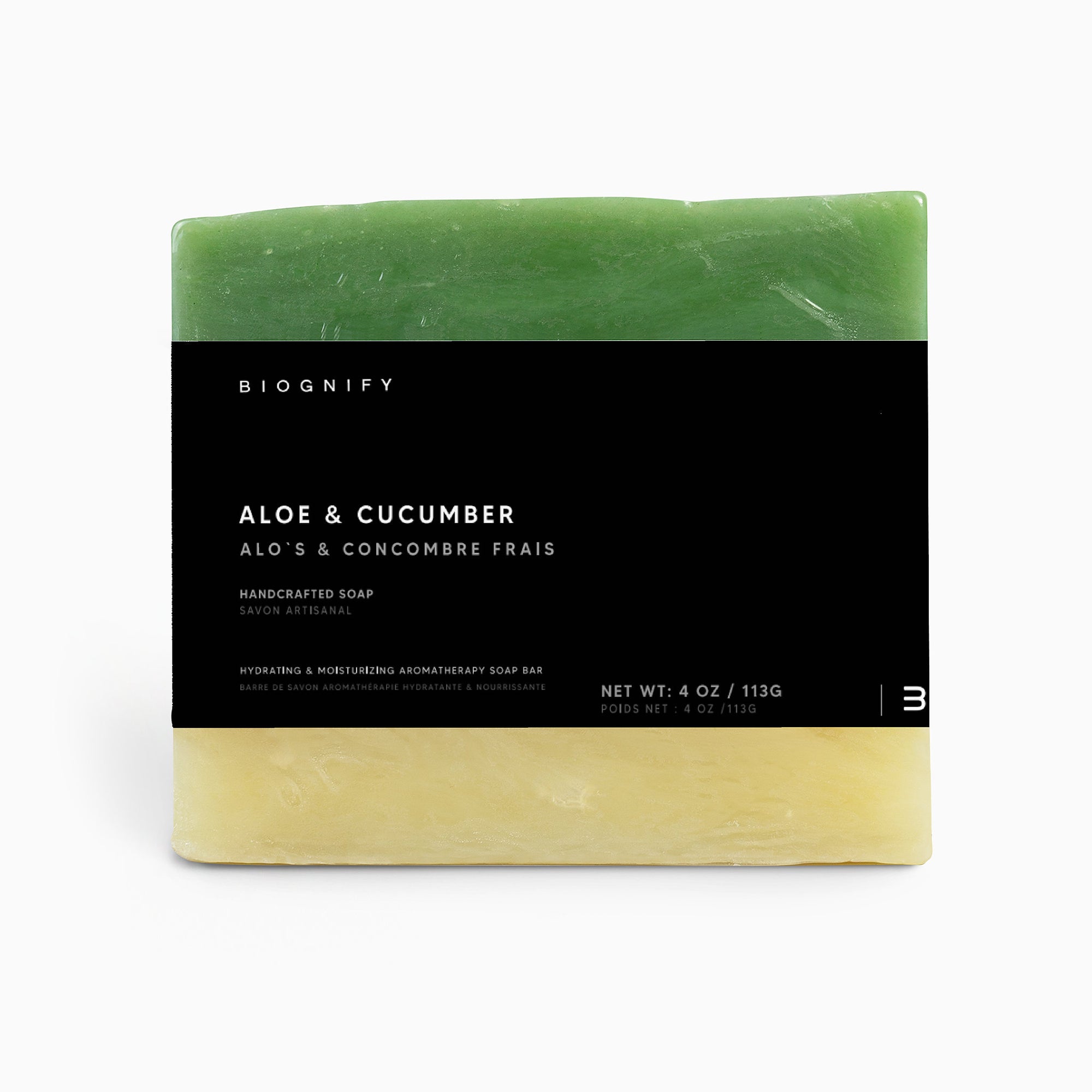 Savon à l'aloe vera et au concombre frais