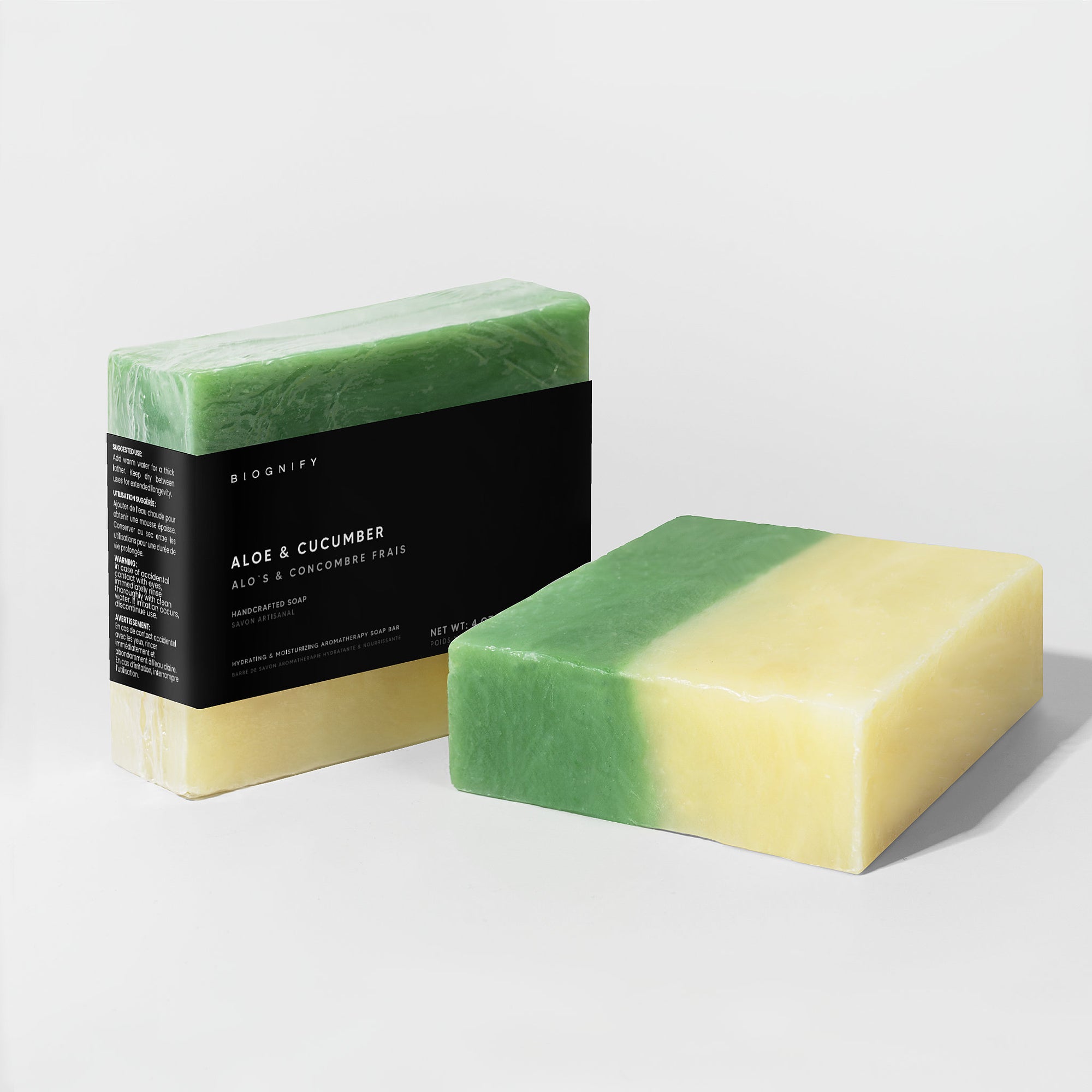 Savon à l'aloe vera et au concombre frais