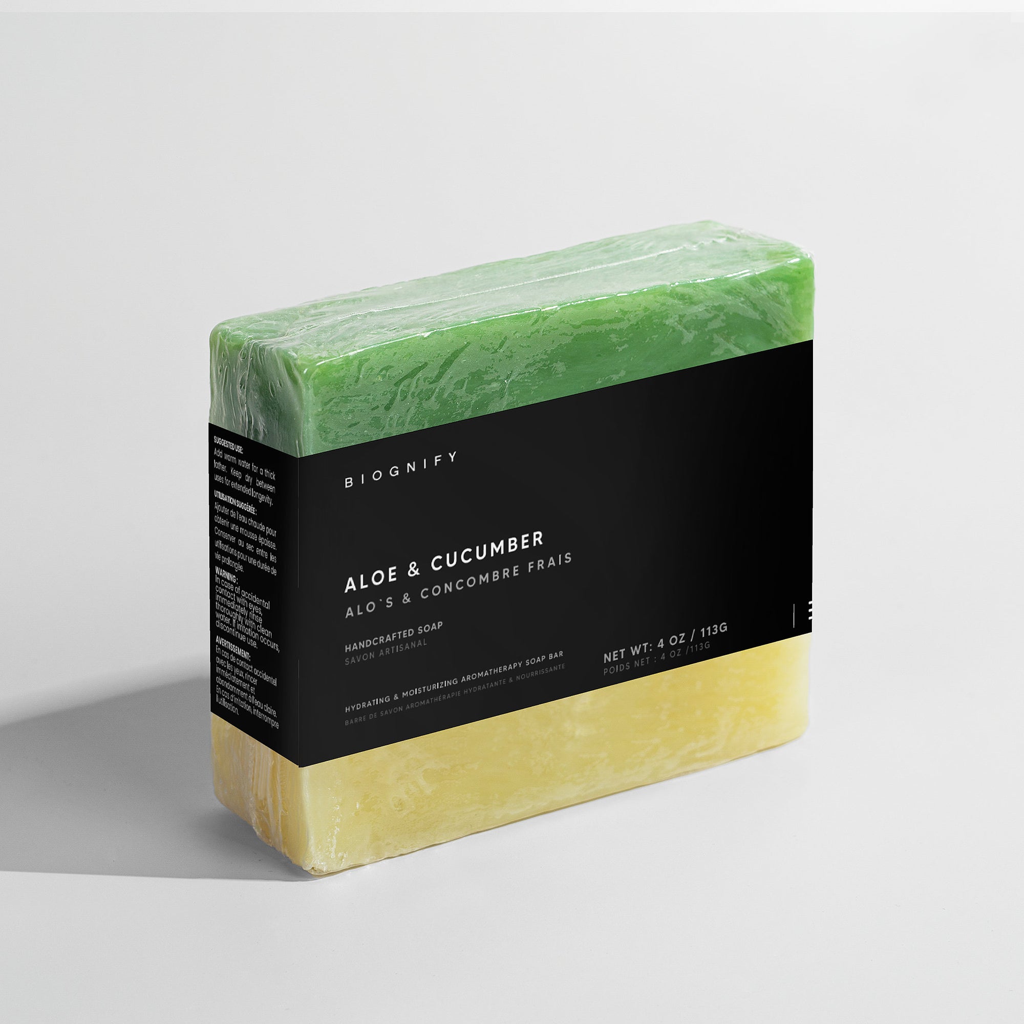 Savon à l'aloe vera et au concombre frais