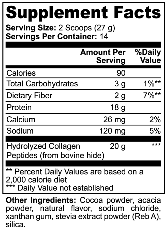 Collagen Peptides Powder Grass-Fed (Chocolate)