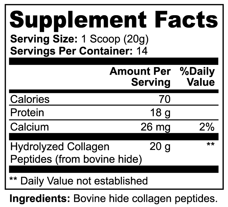 Hydrolyzed Collagen Peptides  (Grass-Fed)