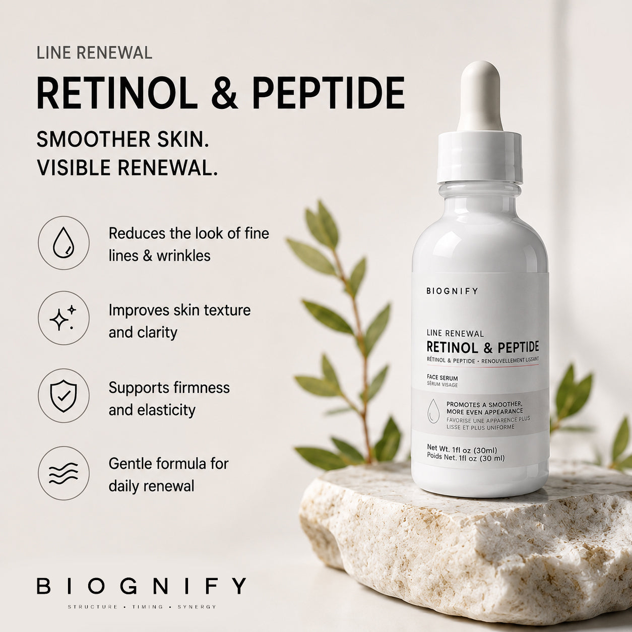 Sérum Visage Rétinol &amp; Peptides